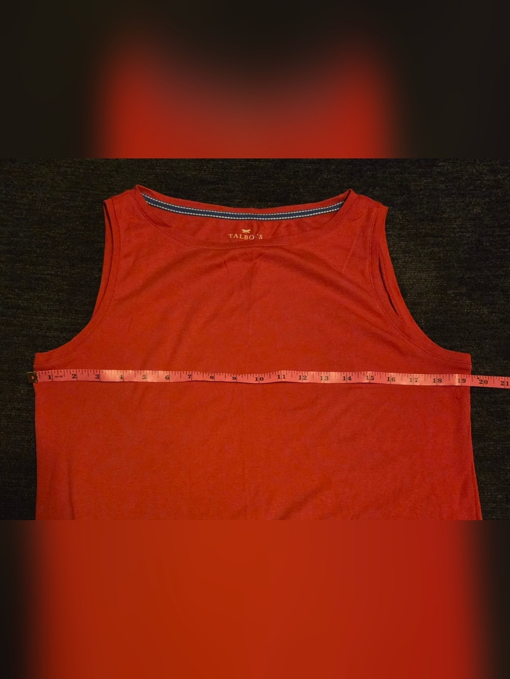 Talbots Pink Cotton Tank Top. Size L - Picture 5 of 5